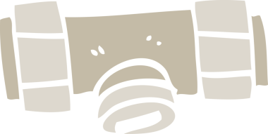 Bir insan tarafından çizilmiş düz renk çizim karikatür izolatör vanası