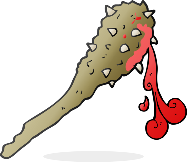 Bir insan tarafından çizilmiş kanlı taş devri karikatürü.