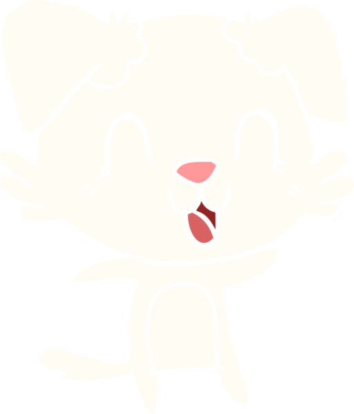 Bir insan tarafından çizilmiş düz renkli çizgi film köpeği.