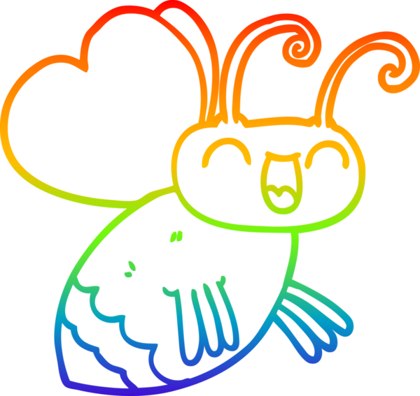 gökkuşağı gradyan çizgi çizimi bir insan tarafından çizilmiş bir çizgi böcek