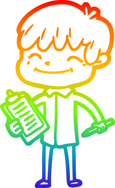 gökkuşağı gradyan çizgi çizimi bir insan tarafından çizilmiş mutlu bir çocuk