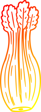 Bir insan tarafından çizilmiş bir sebzenin sıcak çizgi çizimi