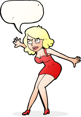 Bir insan tarafından çizilmiş konuşma balonu olan bir kadın casus.