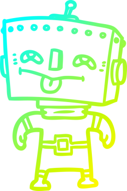 Bir insan tarafından çizilmiş soğuk gradyan robot çizimi