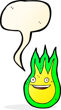 bir insan tarafından çizilmiş konuşma balonlu çizgi film dost ateş topu