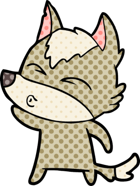 Bir insan tarafından çizilmiş bir kurt düdüğü.