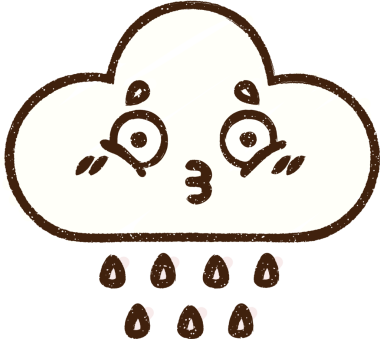 Bir insan tarafından çizilen Yağmur Bulutu Tebeşiri