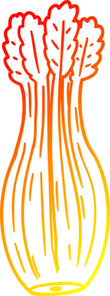 Bir insan tarafından çizilmiş bir sebzenin sıcak çizgi çizimi