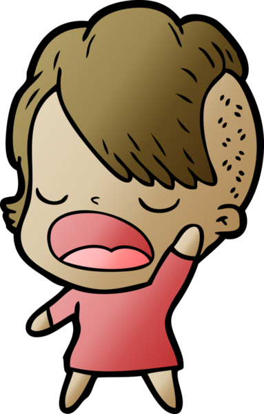 Bir insan tarafından çizilmiş havalı hippi kız çizgi filmi.