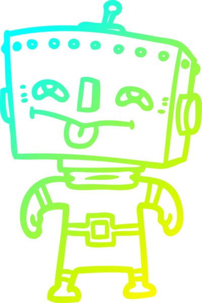 Bir insan tarafından çizilmiş soğuk gradyan robot çizimi