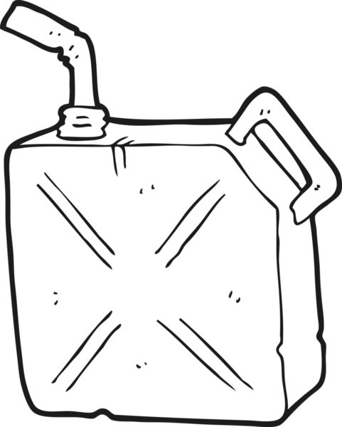 Bir insan tarafından çizilmiş siyah beyaz karikatür yakıtı.