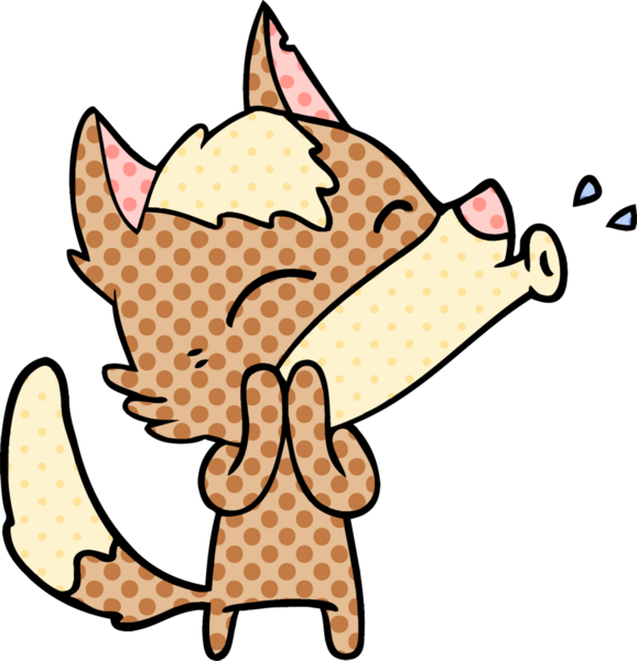 Bir insan tarafından çizilmiş uluyan kurt çizgi filmi.