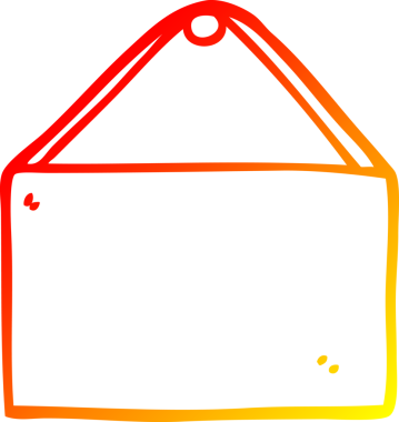 Bir insan tarafından çizilmiş bir çizgi filmin sıcak gradyan çizimi.