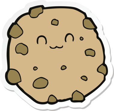 Bir insan tarafından çizilmiş karikatür bisküvisi.