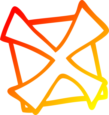 Bir insan tarafından çizilmiş bir çizgi çizginin sıcak gradyan çizimi