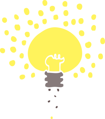 Bir insan tarafından çizilmiş düz renkli çizim karikatürü.