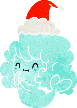 Bir insan tarafından çizilmiş Kawai hayaletinin eski bir karikatürü.