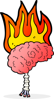 Bir insan tarafından çizilen çizgi film beyni alev aldı.