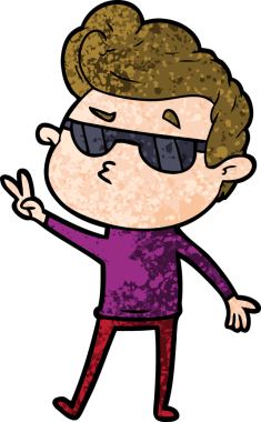 Bir insan tarafından çizilmiş havalı bir çizgi film.