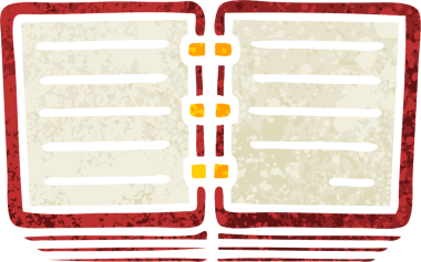 Bir insan tarafından çizilmiş günlük yığınının retro çizim stili karikatürü