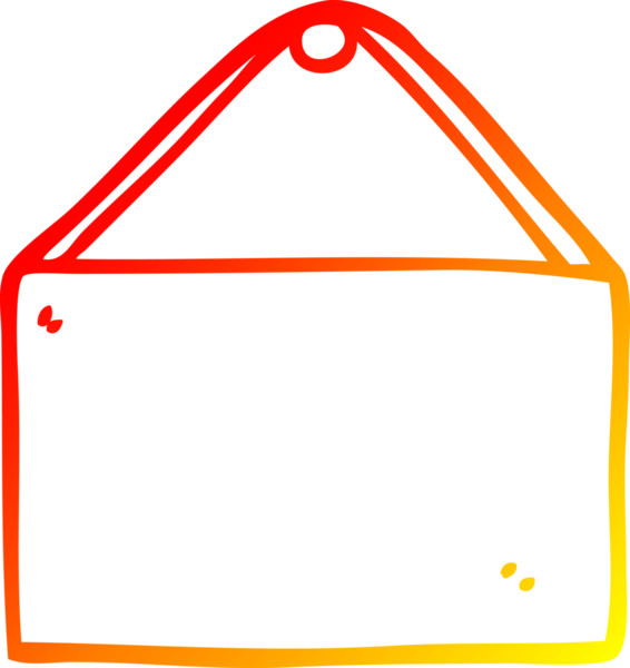 Bir insan tarafından çizilmiş bir çizgi filmin sıcak gradyan çizimi.