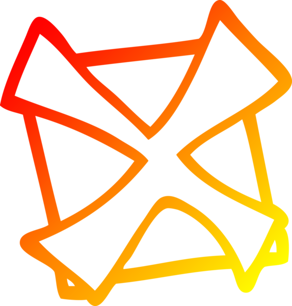 Bir insan tarafından çizilmiş bir çizgi çizginin sıcak gradyan çizimi