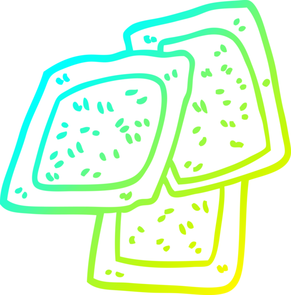 Bir insan tarafından çizilmiş çay poşetlerinin soğuk gradyan çizgileri.