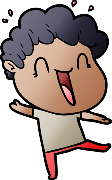 Bir insan tarafından çizilmiş mutlu bir adam.