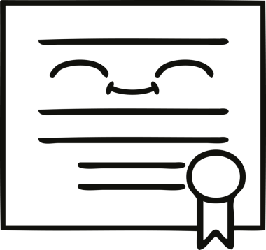 Mezuniyet diplomasını çizen çizgi bir insan tarafından çizilmiş.