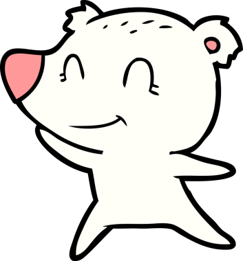 Bir insan tarafından çizilmiş kutup ayısı karikatürü