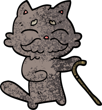 Bir insan tarafından çizilmiş grunge desenli çizim karikatürü.