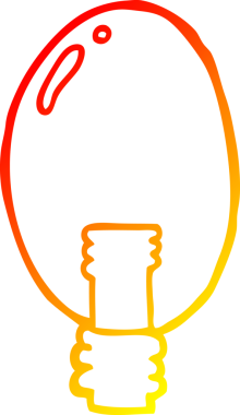 Bir insan tarafından çizilmiş karikatür elektrik ışığının sıcak çizgi çizimi