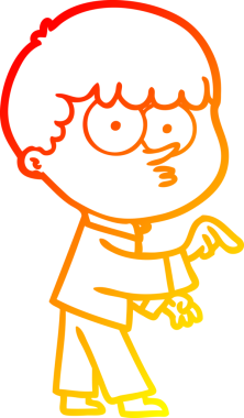 Bir insan tarafından çizilmiş, çizgi film karakteri meraklı bir çocuk çizimi.