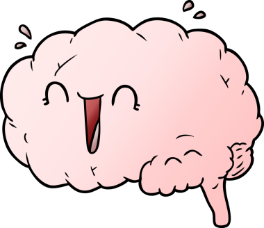 Bir insan tarafından çizilmiş çizgi film beyni.