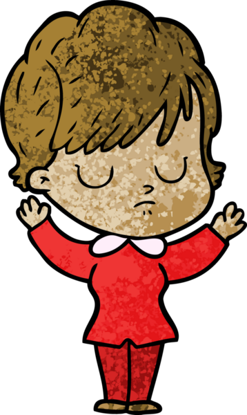 Bir insan tarafından çizilmiş karikatür kadın.