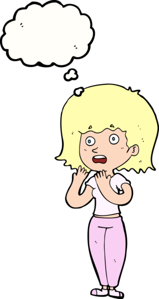 Bir insan tarafından çizilmiş düşünce balonlu bir karikatür.