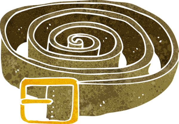 Bir insan tarafından çizilmiş deri kemer.