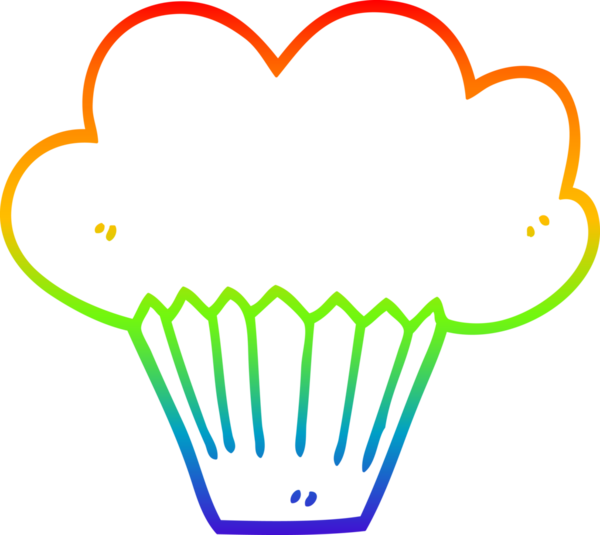 Gökkuşağı gradyan çizgisi bir insan tarafından çizilmiş bir kek.