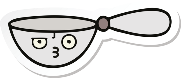 Bir insan tarafından çizilmiş sevimli bir çizgi filmin çıkartması.