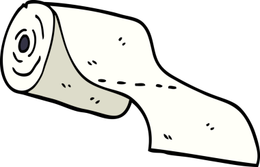 Bir insan tarafından çizilmiş tuvalet kağıdı karalaması.