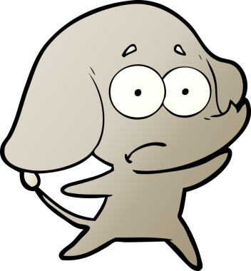 bir insan tarafından çizilmiş belirsiz bir fil.