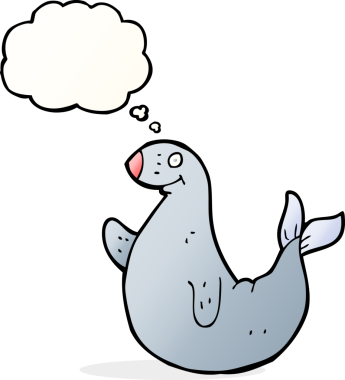 Bir insan tarafından çizilmiş düşünce baloncuklu karikatür mührü