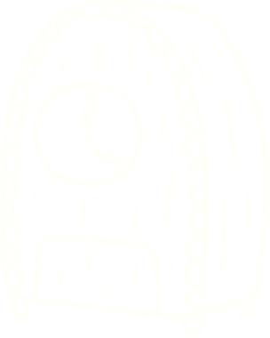 Bir insan tarafından çizilen Carriage Clock Tebeşiri