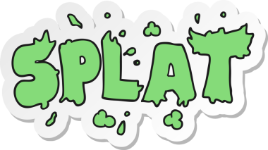 Bir insan tarafından çizilmiş bir karikatür çıkartması.