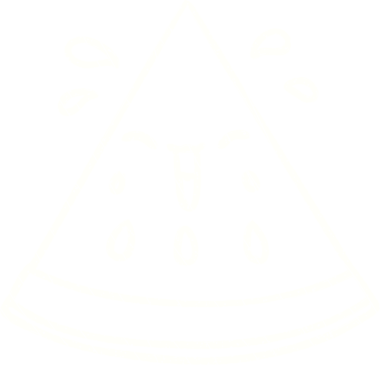 Bir insan tarafından çizilmiş karpuz dilimi tebeşiri.