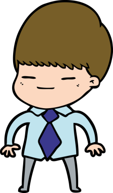 Bir insan tarafından çizilmiş kendini beğenmiş bir çocuk.