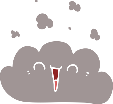 Bir insan tarafından çizilmiş karalama duman bulutu