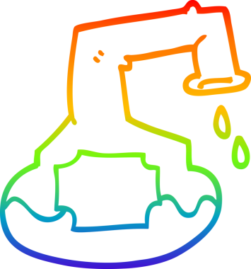 gökkuşağı gradyanı çizimi bir insan tarafından çizilmiş bir karikatür bilim deneyi