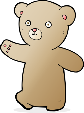 Bir insan tarafından çizilmiş oyuncak ayı.