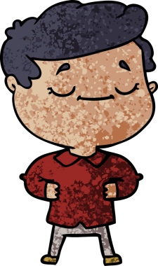 Bir insan tarafından çizilmiş gururlu bir adam.